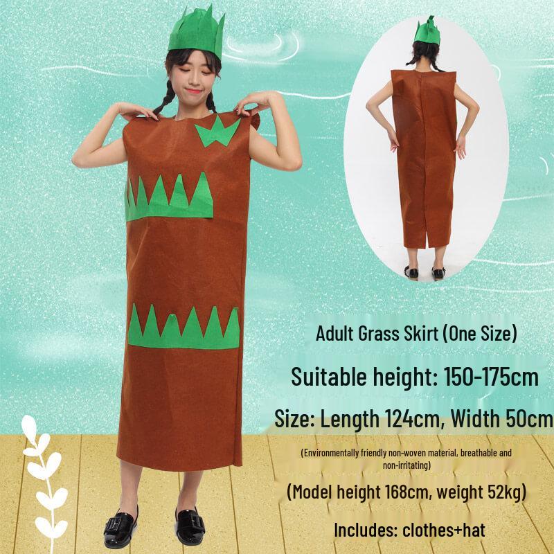 Costume ecologico fatto a mano di frutta e verdura per esibizioni diurne per adulti