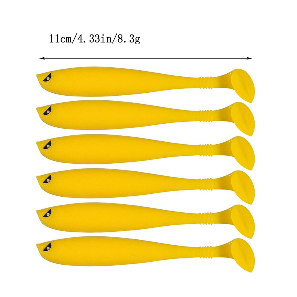 6 PZ/SET Creatura Esche Vinili da Pesca Esca Morbida 9 cm/4.1g Predator Pesca Luccio Gomma Morbida Esca Accessori Per la Pesca