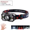 LED Induction Headlamp Motion Sensor Flashlight USB Charging Headlight 5 Gears 1200mAh for Outdoor Camping Running Night Fishing