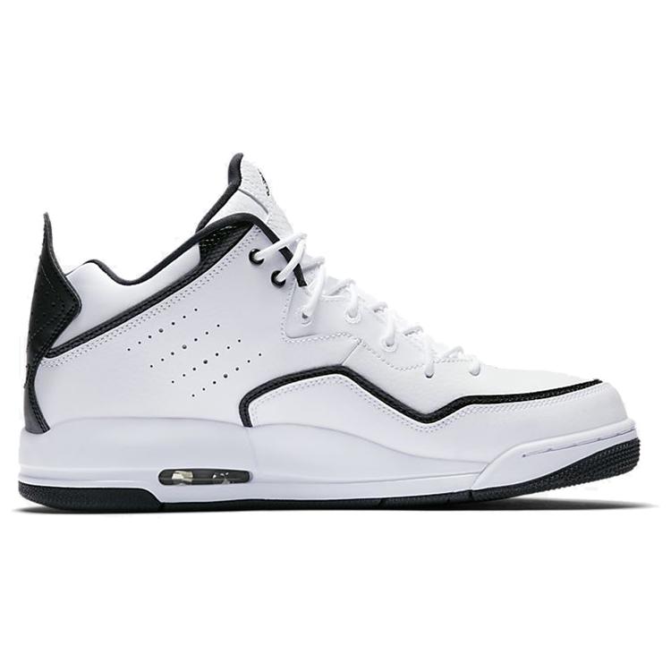 Jordan Courtside 23 Slip Resistant Abrasion Resistant Mid top Vintage Basketball Shoes Men's Black White AR1000-100(Team181-)