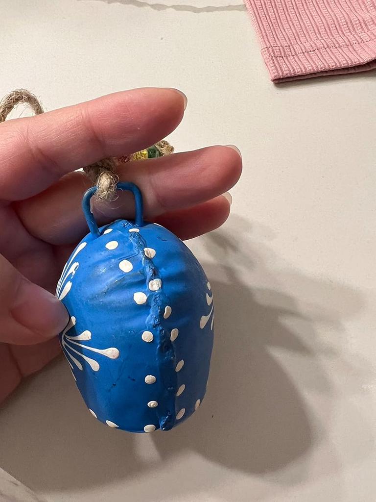 Handmade Boho Wind Chimes with Bells, Set of 5 Vintage Cowbells for Garden, Porch, and Wall Decor, Eco-Friendly Gift