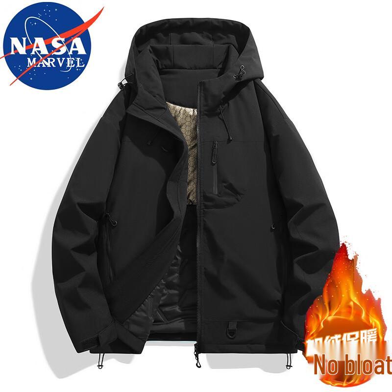 NASA MARVEL Men's Hooded Warm Puffer Jacket