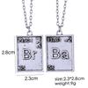 Vintage Breaking Bad Halskette Chemisches Symbol Br Ba Anhänger Brüder Paar Halskette Geschenk für Frauen und Männer Schmuckgeschenke