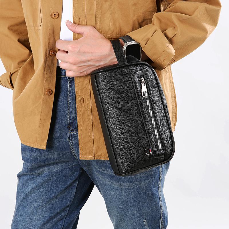 Borse Uomo in Morbida Pelle di Alta Qualità Fashi Business Busta da Sera Borsa a Mano Casual da Viaggio Borsa Piccola Portafoglio Designer per Regalo di Compleanno Uomo
