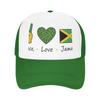 Jamaica Jamaican  Merch Mesh Foam Trucker Hat Summer Cooling  Meshback Sun Caps Casual Adjustbale
