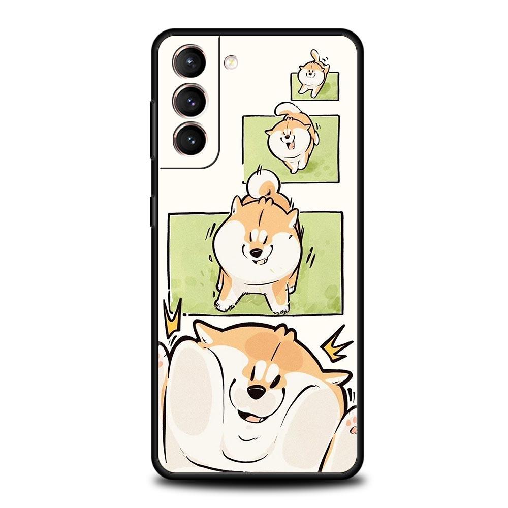Cute Corgi Dog Phone Case for Samsung Galaxy S26 S25 S24 S23 S22 S20 S21 FE Ultra S25 Edge Plus 5G Soft TPU Cover Fundas Capas