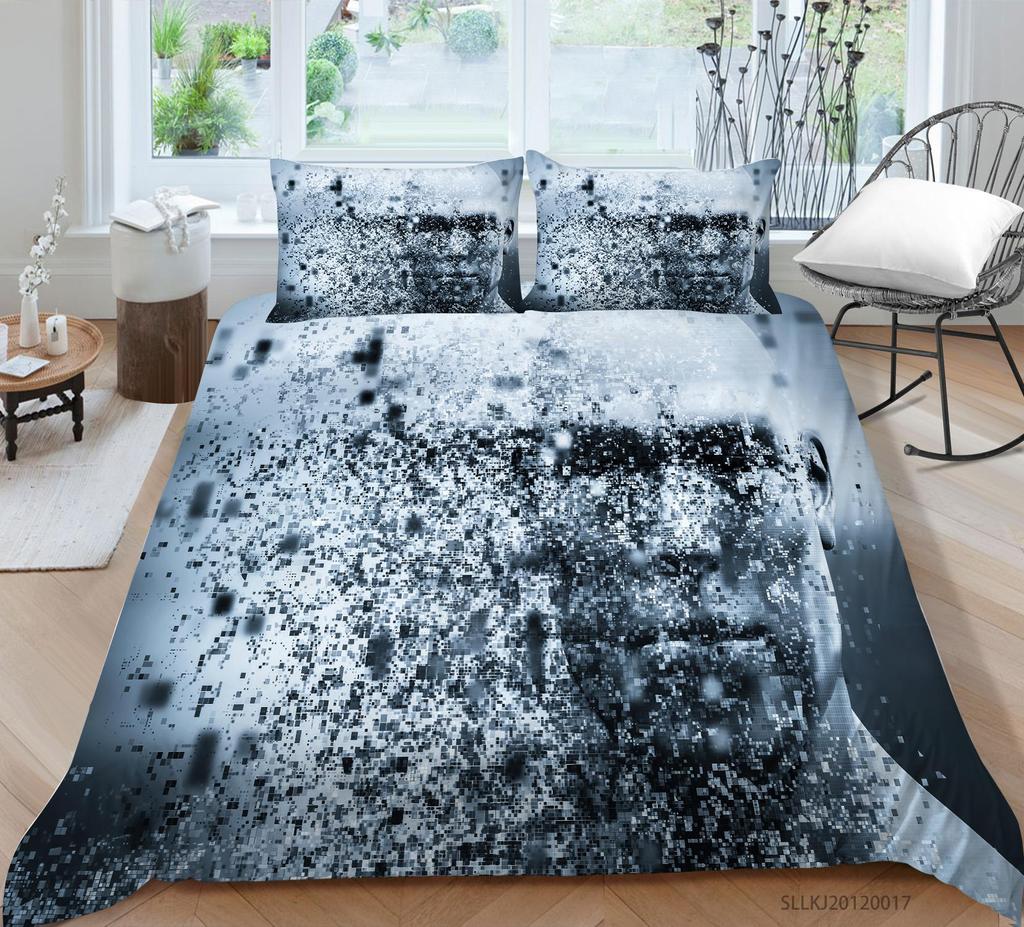 Luxury Furniture Bedding Set New Bedspread 3D Figure Print Family Bedroom Full Size Quilt Cover and Pillowcase Microfiber