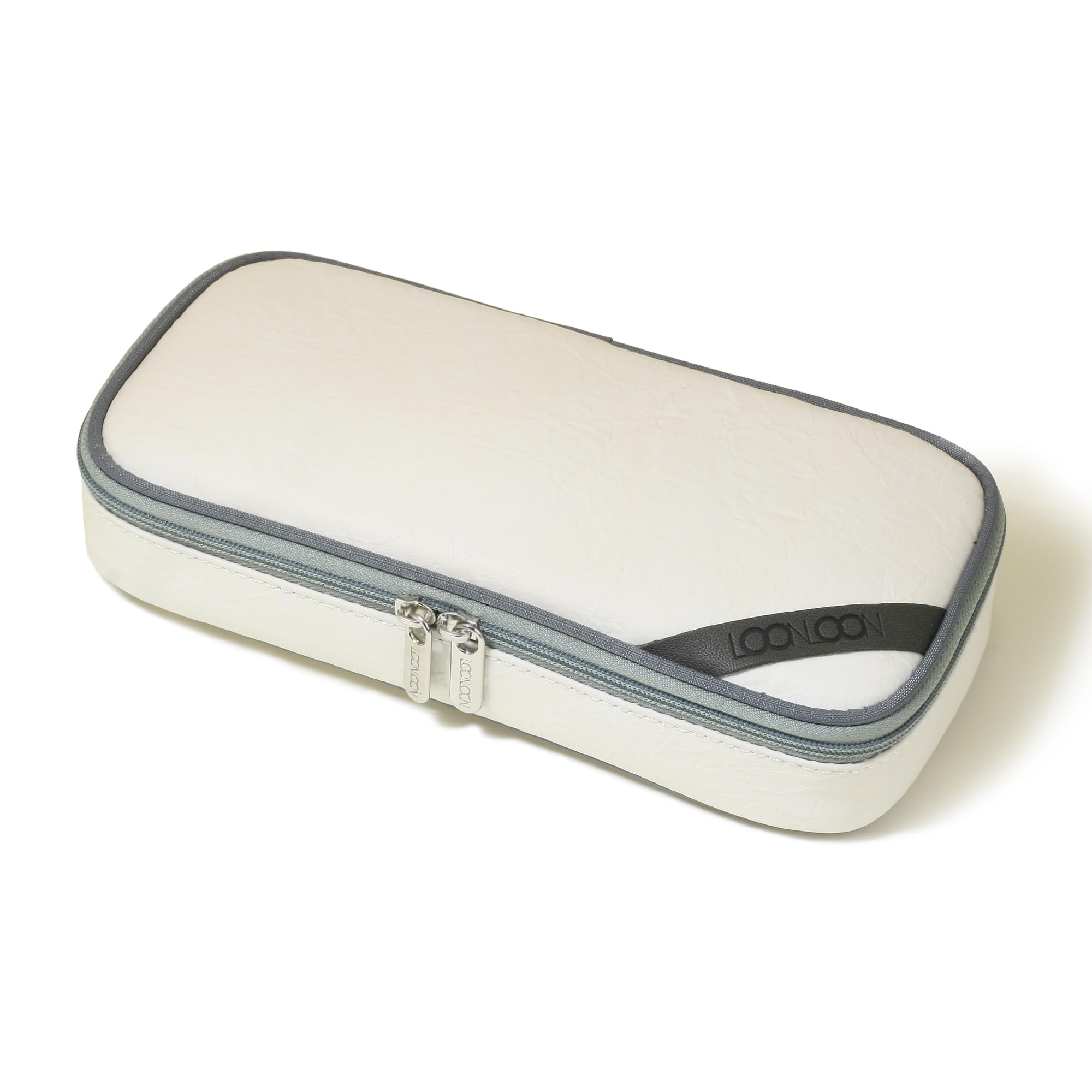 

LOONLOON 665 Paper Pencil Large Made with Washi Paper Case, White, Capacity, Two-Story Design, Multifunctional, Stylish,