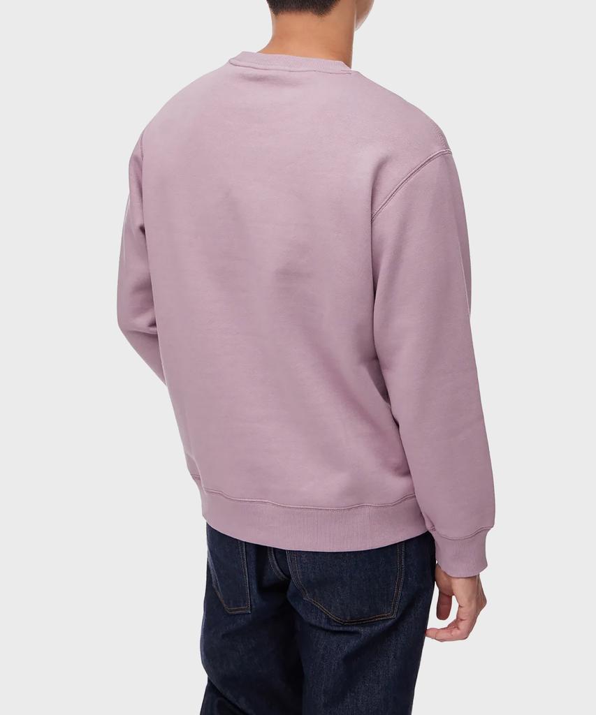 DICKIES Fleece Ox Collar Logo Relaxed Crewneck Elderberry