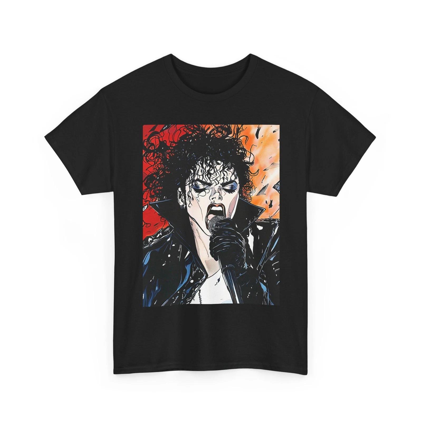 MICHAEL JACKSON ANIME COMIC BAD ART Tshirt TEE GIFT MEN WOMEN THRILLER FAN SHIRT L