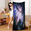 Anime Girl Reze Microfiber Blanket Quick Drying Beach Towels Oversized Printing Super Absorbent Pool Towel Blanket
