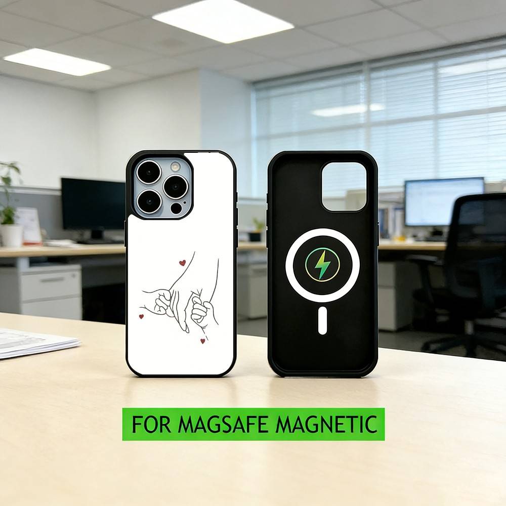 

Baby Mom daughter Son Dad Hand Phone Case For iPhone17,16,15,14,13,12,11 Plus,Pro Magnetic For Magsafe Wireless Charging iPhone17Pro