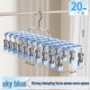 Stainless Steel Windproof Sock & Underwear Drying Rack with Clips