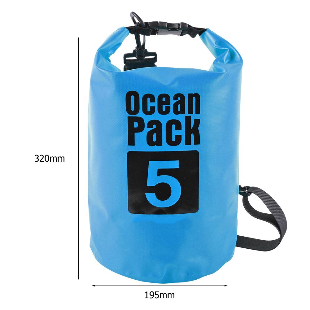 2L 3L 5L 10L 15L Wasserdichter Trockensack Schwimmtasche Faltbarer Strandaufbewahrungsrucksack Kajakfahren Rafting Flusstrekking Schwimmender Wassersack