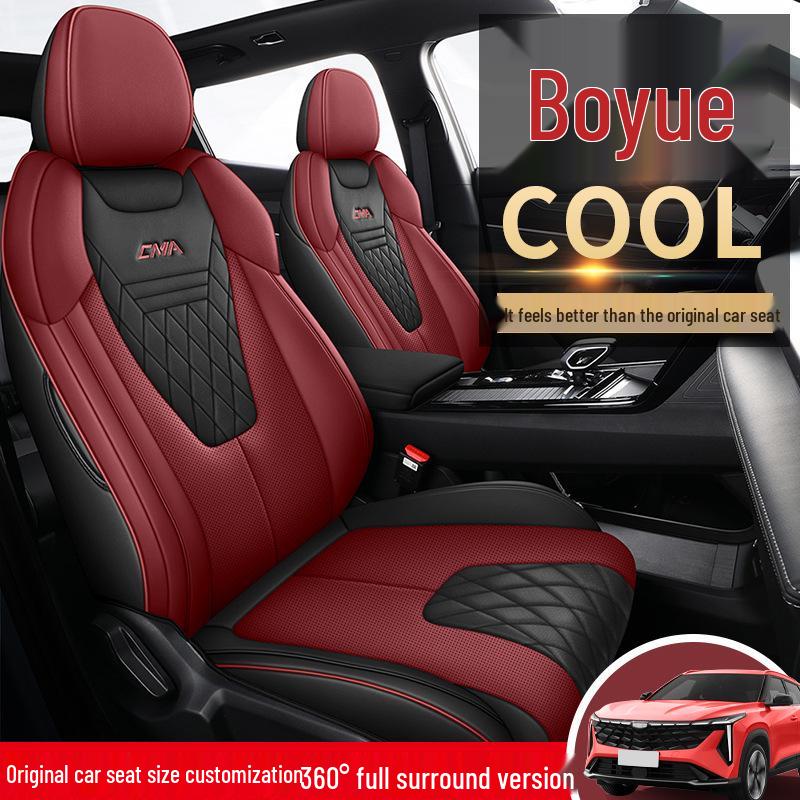 Boyue COOL All-Season Full Leather Car Seat Cover for Five-Seater Models