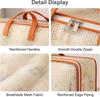 Extra Large Storage Bag, Moving and Traveling Bags with Carry Handle and Strong Zipper, Space Save Oversize Clear Organizer for Clothe, Moving