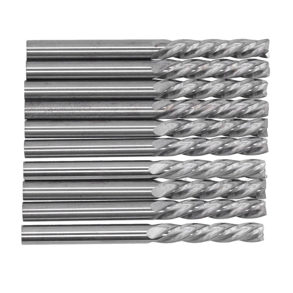 10 Stück 4 Schneiden Fräser Gratfrei Graviermaschinenmesser 3,175x15mm für Acryl MDF PVC
