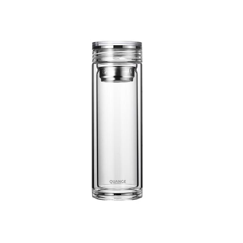 QUANGE Double-Wall Glass Tea Infuser Bottle