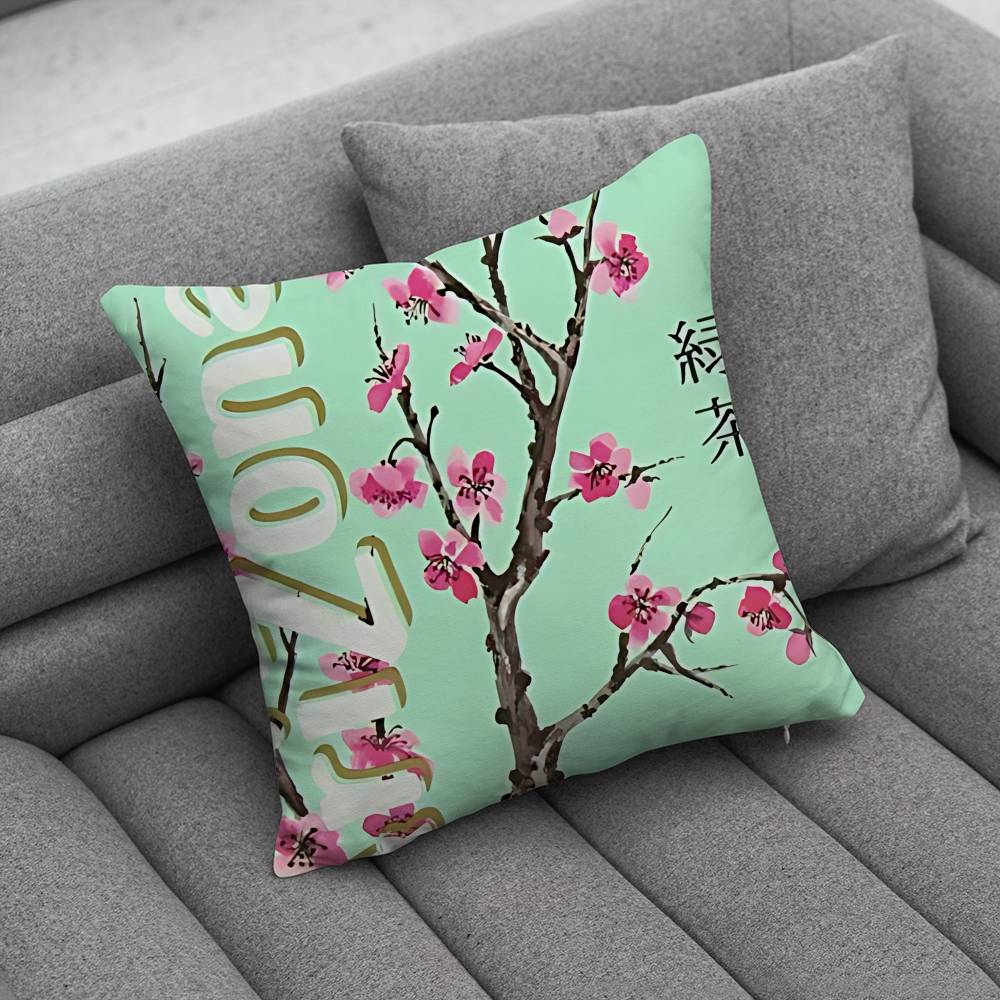 AArizonaES Green Tea Pillow Case Pillowcase Home Sofa Cushions Car Cushions Pillowcover Office Pillowshell Pillow