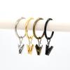 10 Pack Rustproof Drapery Metal Curtain Rings with Clips, Tension Curtain Hangers Clips, Decorative Curtain Rod Window