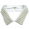 M7DD Fasjonabelt falskt krage med imiterte perler for kvinner, casual formell bekledning, avtakbar choker, skjorteinnsatskrage, jakkeslag