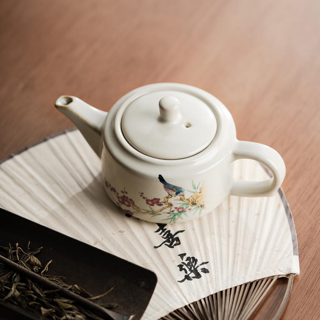 Huang Ru Kiln Tea Set Teapot Single Pot Ladies' Tea Pot Home Simple Portable Office Guest Tea Pot