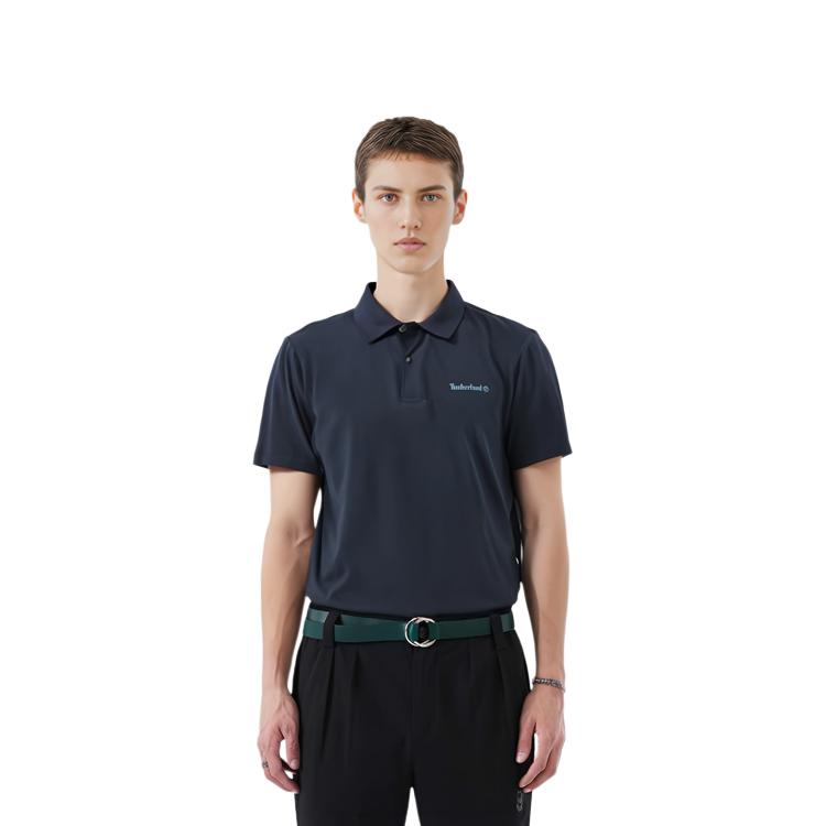 Timberland Breathable Quick-Dry Short Sleeve Polo Shirt Men tops Blue A5SE2-433