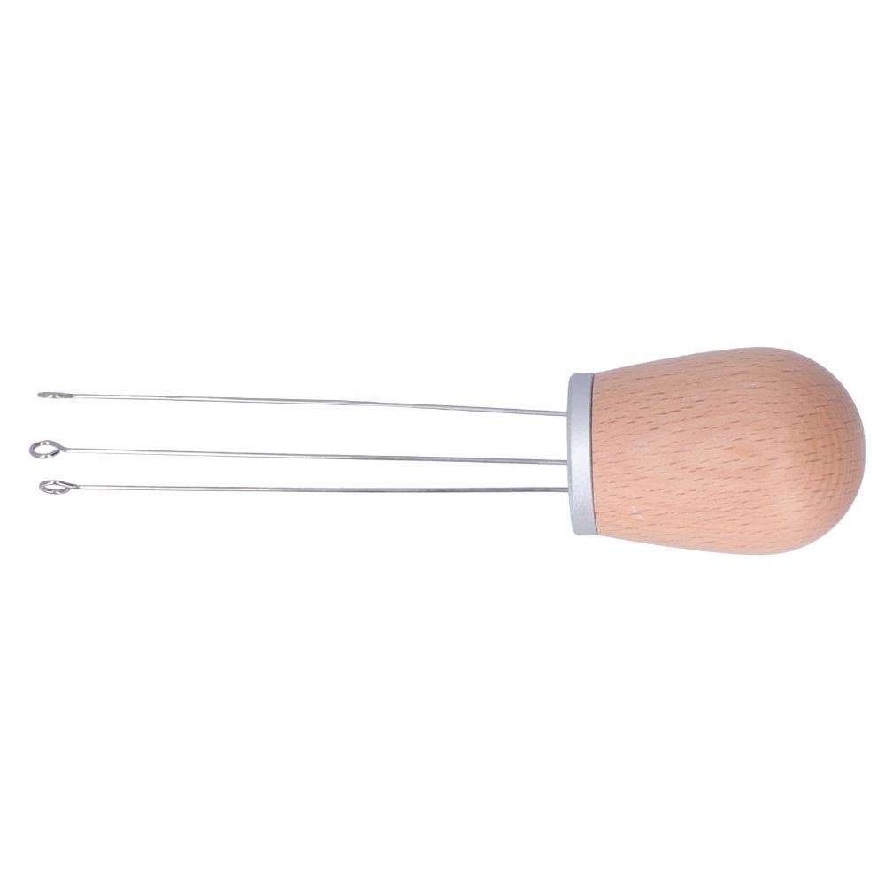 Wooden Handle Needle Coffee Stirrer 304 Stainless Steel Needles Coffee Leveler Tool For Barista