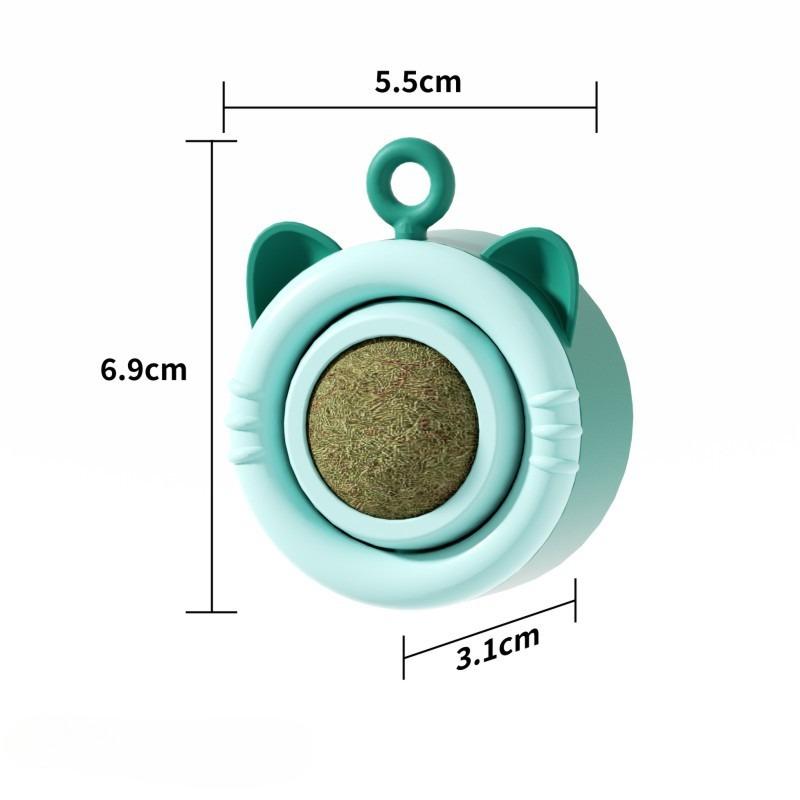 

Pet Toy Cat Snacks Catnip Balls Licking Fun Cat Toys Teeth Grinding 360-degree Rotation Promote Digestion Cat Grass Snack Toys 1PC синий