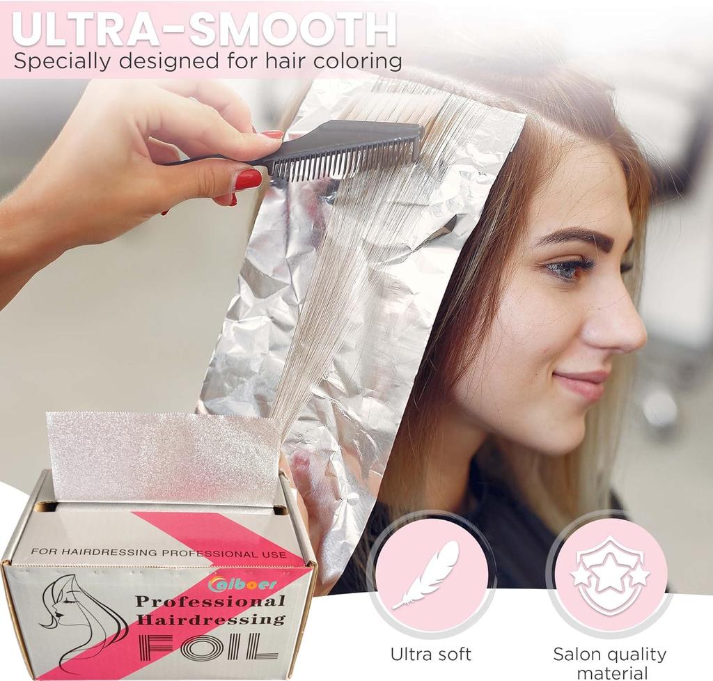 1roll  Hair Coloring Aluminum Foil Tin Aluminum Foil Sheets Hairdressing Perm Foil for Salon Barber Shop