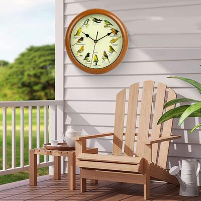 Singing Bird Wall Clock Silent Non-Ticking Battery Powered Wide Application Decorative Clock Round