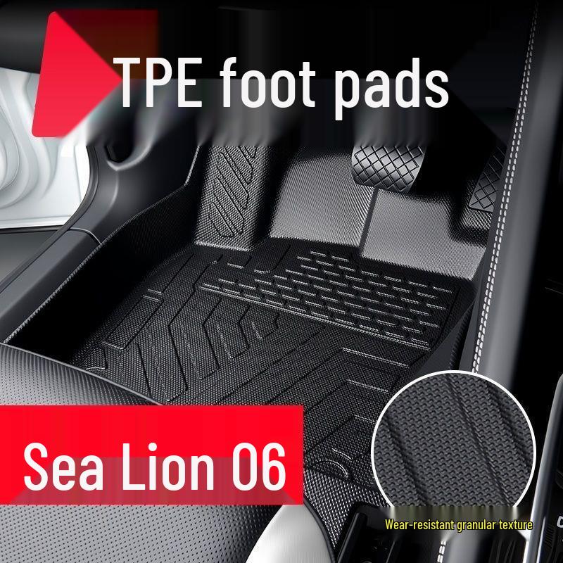 BYD Sea Lion 06 Eco-friendly TPE Floor Mats: Wear-resistant, Anti-slip, Double-layer for 06EV/DMI.