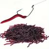 200Pcs Realistic Red Worm Soft Bait Smell Shrimp Artificial Odor Silicone Fishing Bait Low 3.5Cm Simulation Worm Takcle