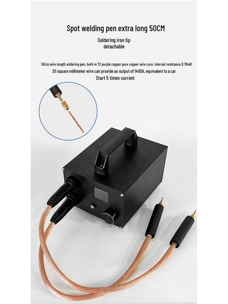 High-Power Handheld Spot Welder with Digital Display & Supercapacitor for 18650 Nickel Strips