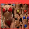 Micro Bikini Clear Straps Women Brazilian Gstring Set Thong Swimwear Swimsuit Swimwear