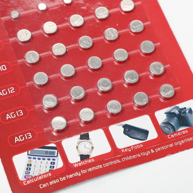 50-Piece Mixed Alkaline Button Batteries for Toys and Watches: European & American Style