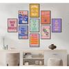 VCCOUI 9Pcs Mental Health Wall Art Therapy Counseling Positive Posters Motivational Quotes Pictures School Counselor Therapist pirational Painting