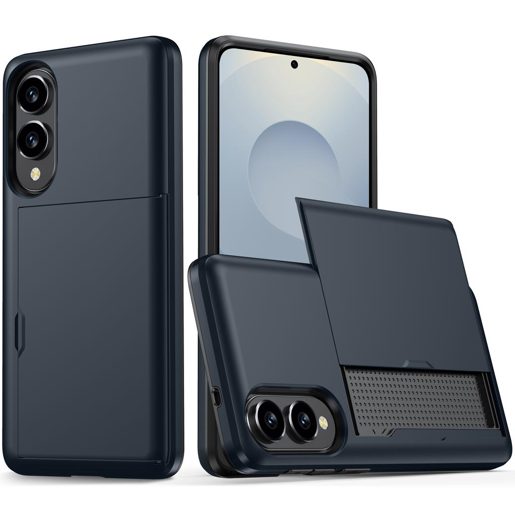 For Samsung Galaxy S25 Edge Case with Card Holder TPU + PC Phone Back Cover