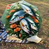 1PC fishes flowers Automatic Open/Close Umbrella with Windproof, 8-Rib Sturdy Canopy, Durable Ribs, Fashionable Design, Outdoor Accessory, Fun Prin, H