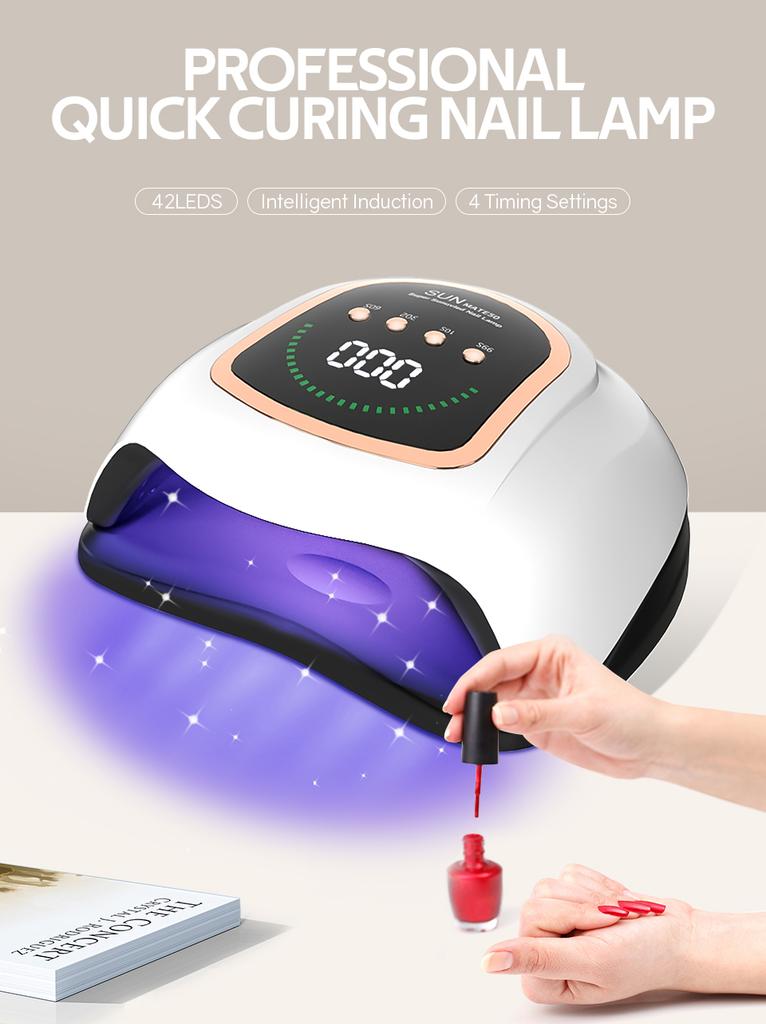 DianaBeauty UV Nail Lamp 380W Nail Dryer with 4 Timer Settings and LCD Display Professional UV Lamp for Manicure Nail Tools