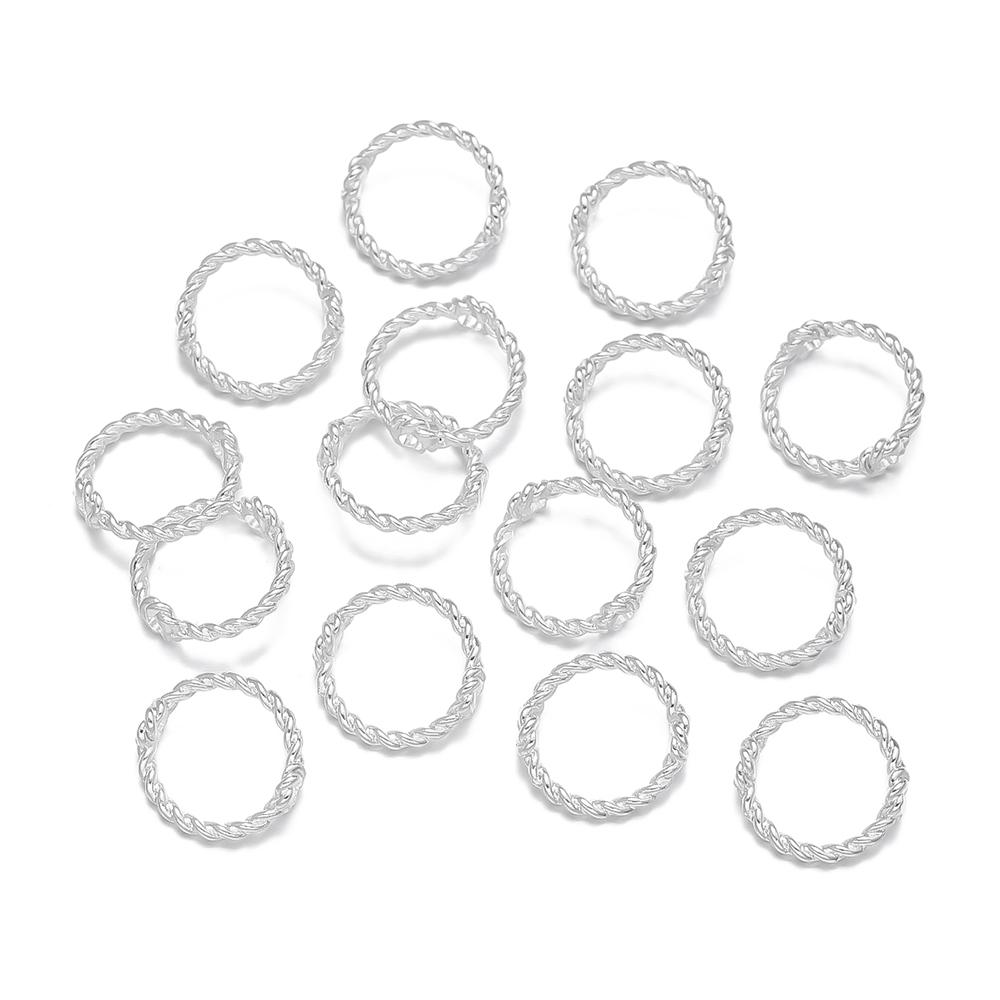 50pcs/lot Lace Connect Beads Frame Bead Ring DIY Handmade String Bead Hollow Loose Spacer Beads For Jewelry Accessories