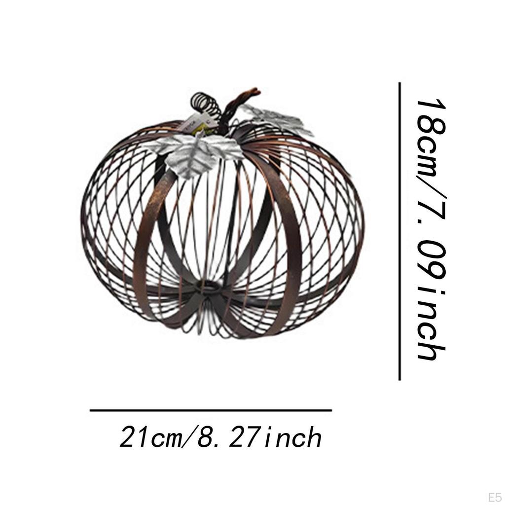 Halloween Pumpkin Decoration Iron Decor Collectible Farmhouse Thanksgiving Tabletop Ornament