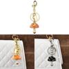 Mushroom Keychain Bag Charm With Metal Electroplating For Summer Fashion Accessory