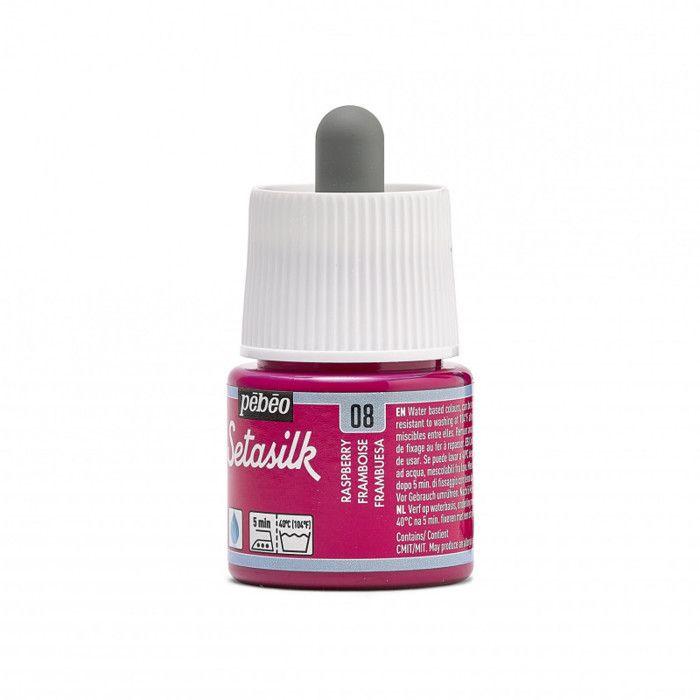 Silk Paint - Pébéo - Setasilk - 45 Ml - Raspberry Color - Textile