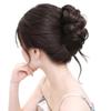 Synthetic Messy Bun Hair Piece Claw Clip Ponytail Extensions Scrunchie-Style Lazy Flower Bud Bun Chignon Wavy Curly Ponytail