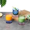 Suspension Series Glass with Handle Transparent Borosilicate Glass Household High Temperature Resistant Drinking Cup