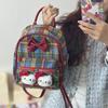 New Red Plaid Portable Casual Cute Backpack Girls Student Backpack Women