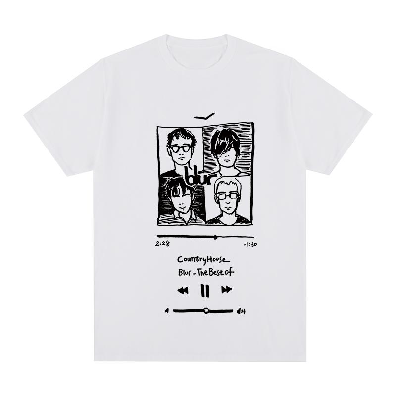 Blur Country House Vintage T-shirt Music Britpop Band Coffee Tv Milk Concert Tour Cotton Men T Shirt New Tee Tshirt Womens Tops