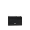 Logo Trimming Print Leather Card Holder Black (50548826001)