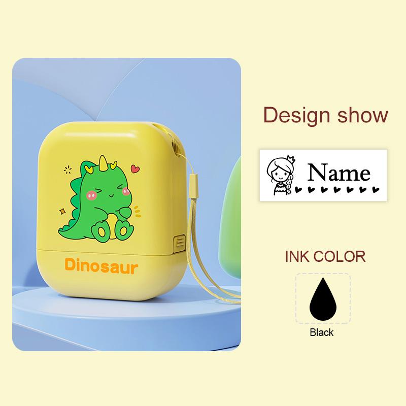 

Personalized Kids Name Stamp Kit - Reusable Waterproof Self-Inking Seal for School Stationery & Teacher Gifts